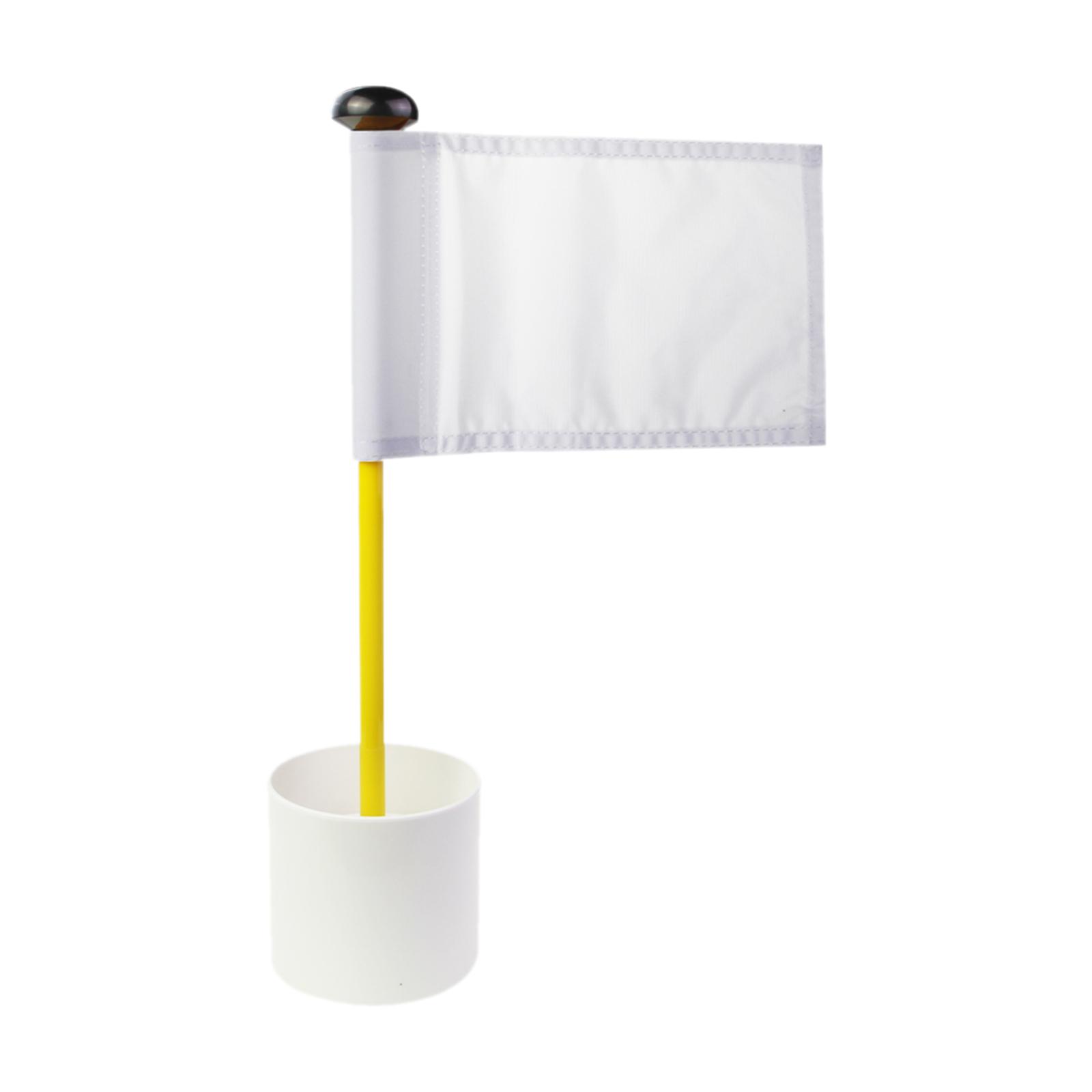 Portable 2-Section Golf Flagsticks Set Golf Practice Hole Cup Folding Putting Green Flagstick Flag Golf Pin Flags