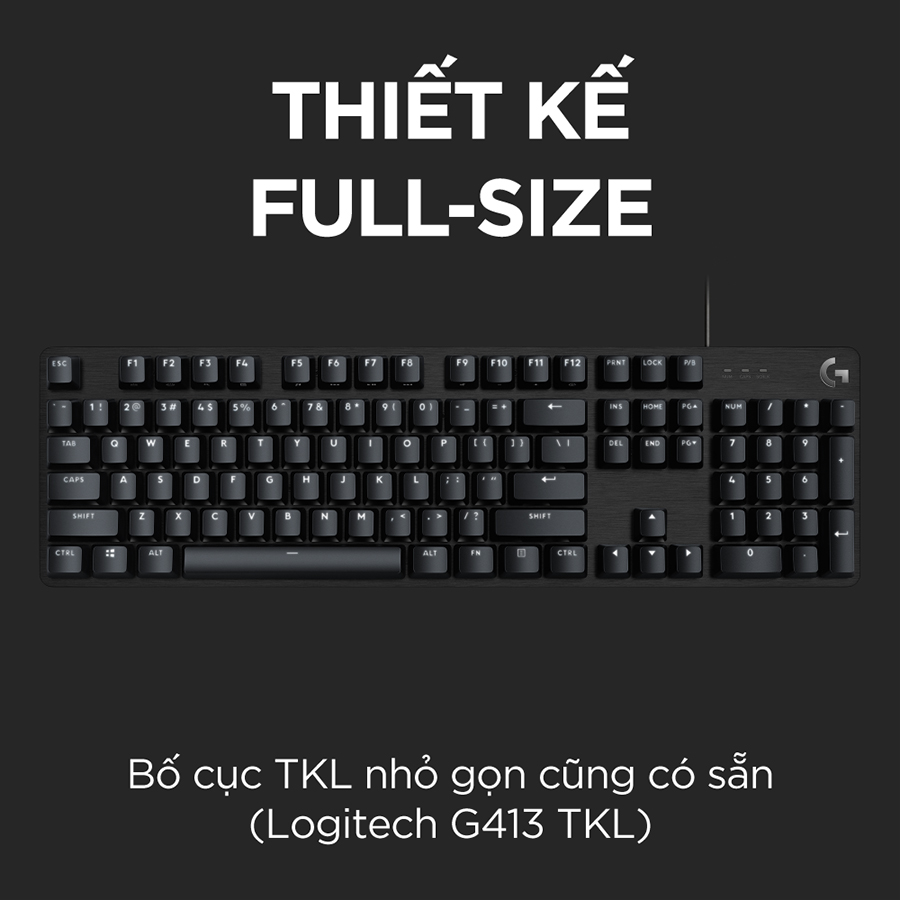 Bàn phím cơ game Logitech G413 TKL SE / G413 SE Full Size - Hàng chính hãng