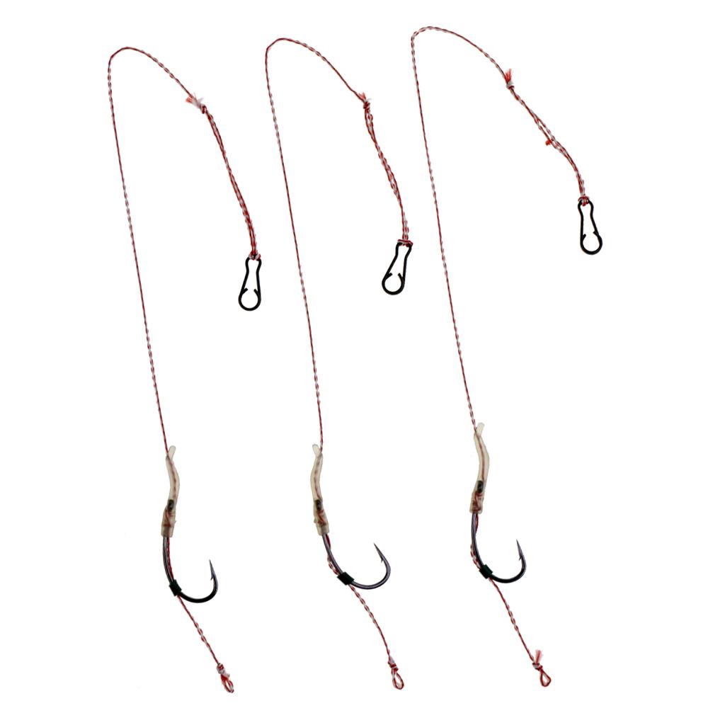 Hair Rigs Braid Carp Fishing Rig 6#/8#/10#/12# Carp Fishing Hook Tackle 6#