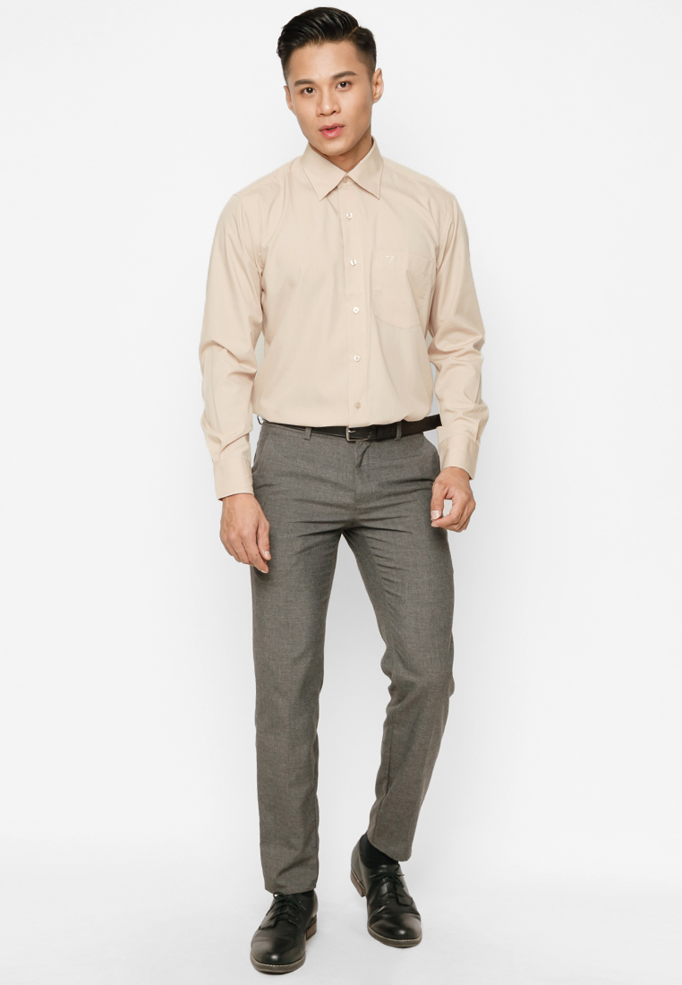 Áo Sơ Mi Dài Tay Màu TC Regular Fit 325 Vĩnh Tiến - VM5-G506