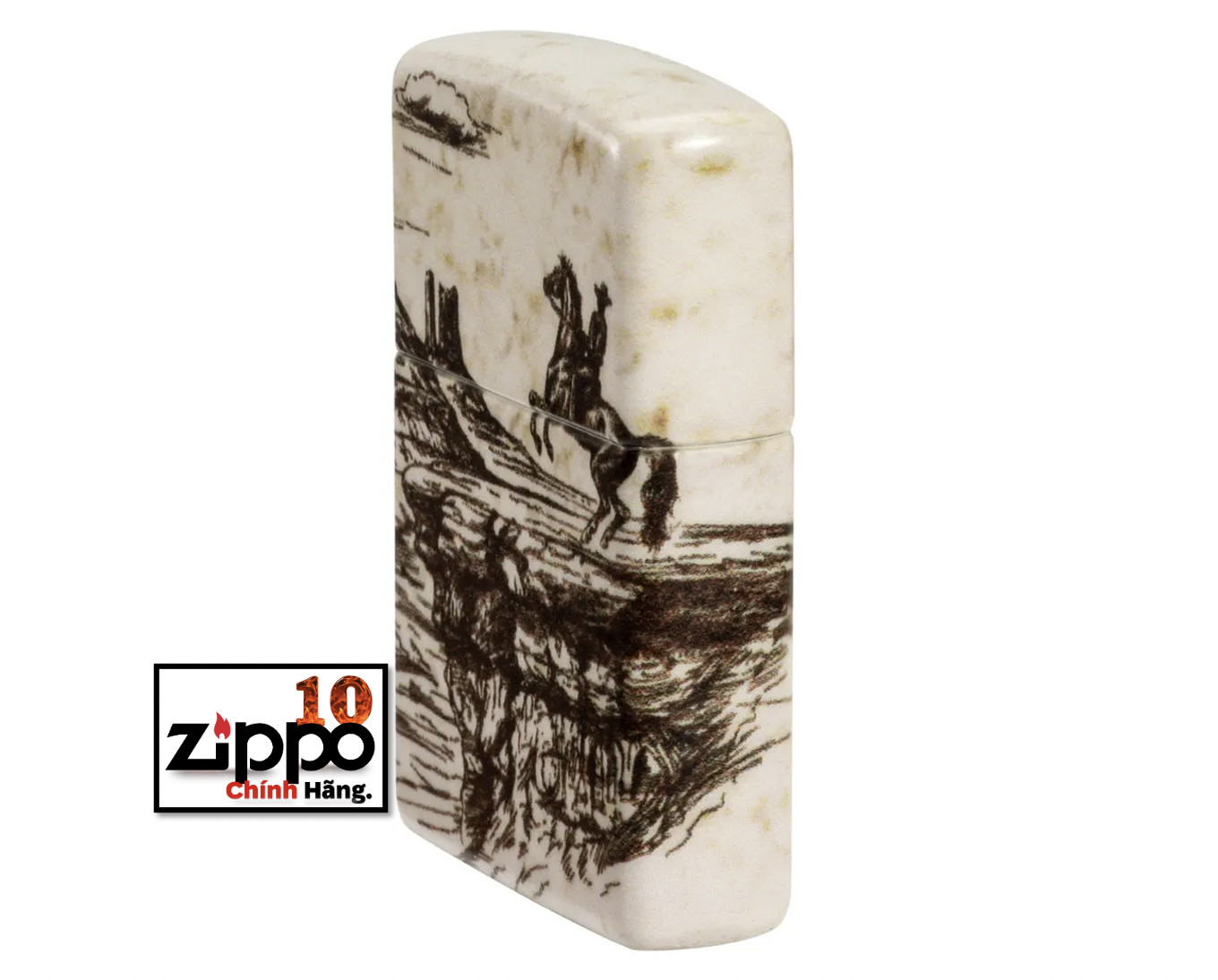 Bật lửa Zippo 48518 Wild West Scene Design - Chính hãng 100%