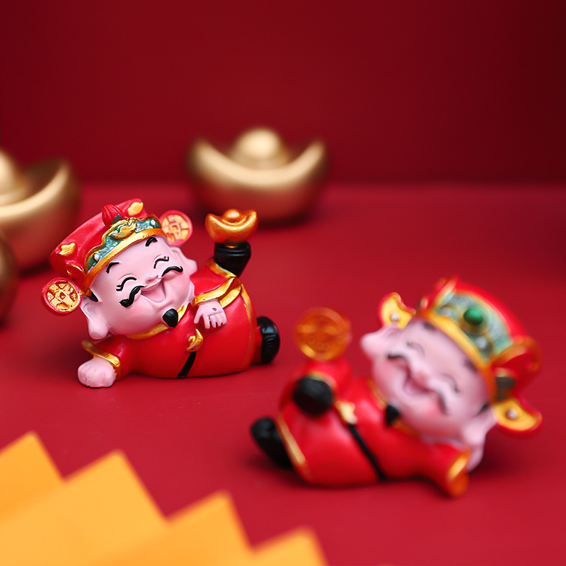 Tượng Thần Tài Cầu Lộc Mai Mắn Trang Trí Ô Tô KAI.N _Hàng Chính Hãng