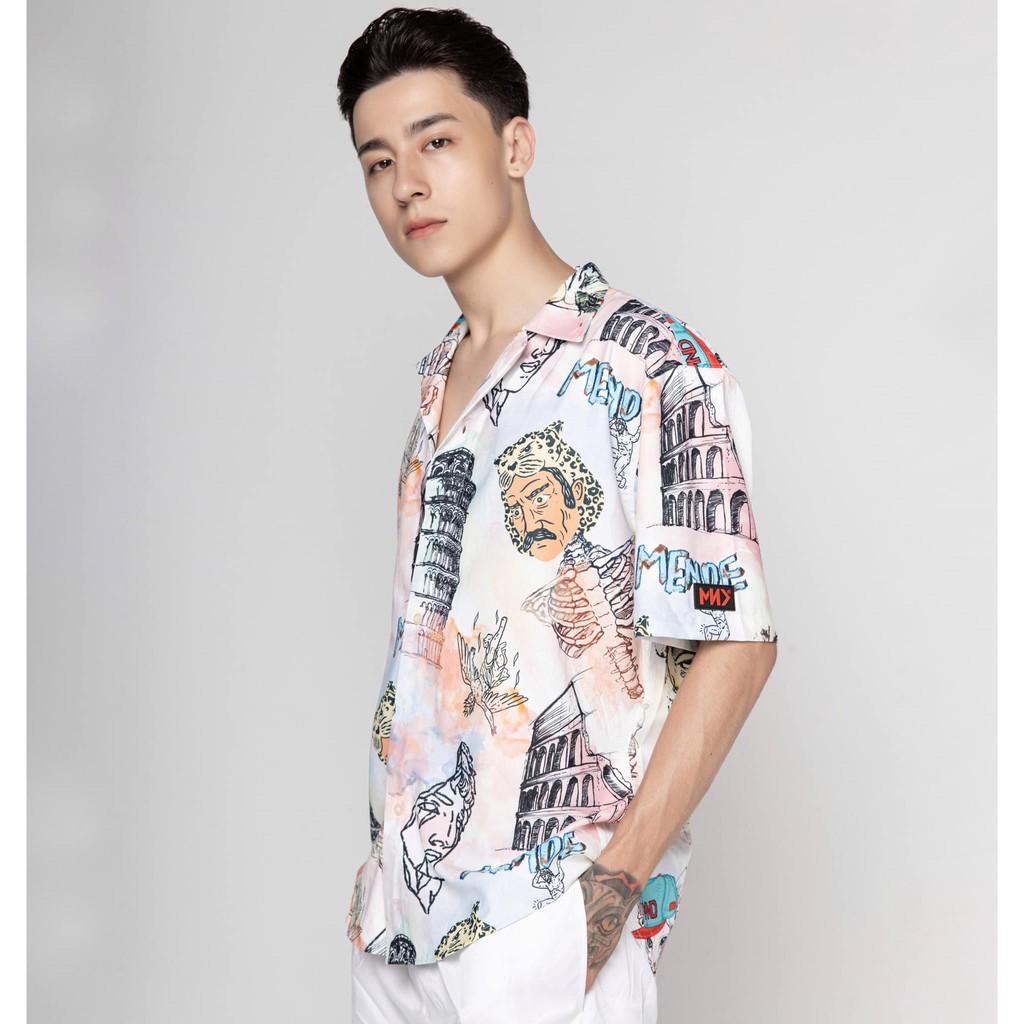 Áo sơ mi vải lụa không nhăn tay lỡ unisex - MENDE CRAYON V2 SHIRT || Hany Shop