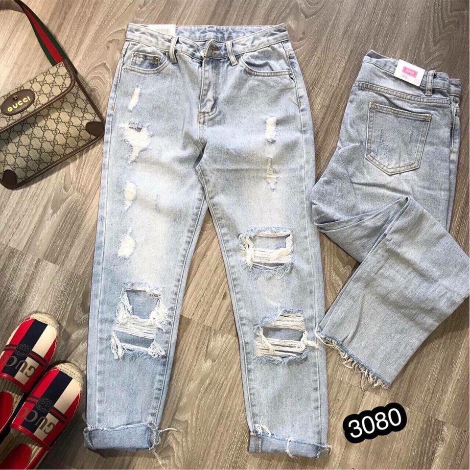 QUẦN BÒ RÁCH CÁ TÍNH MÃ 3080