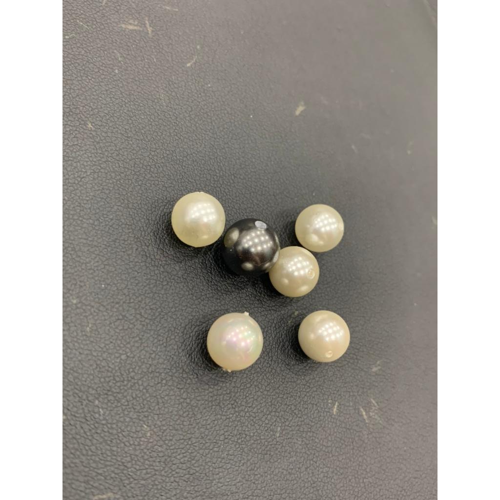 Hạt Ngọc Ốc Xỏ lỗ sẵn Màu trắng 4mm - 6mm Dùng Làm Nhẫn, Dây Chuyền, Bông tai - Danny Jewelry