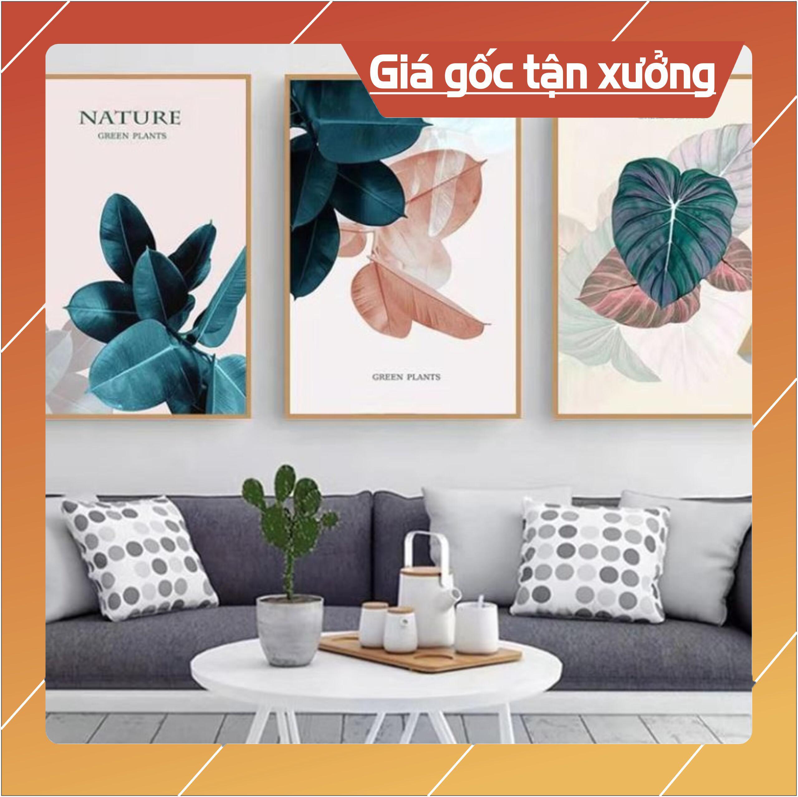 Bộ tranh treo tường phong thủy trang trí nội thất đẹp và giá rẻ hình hươu hiện đại