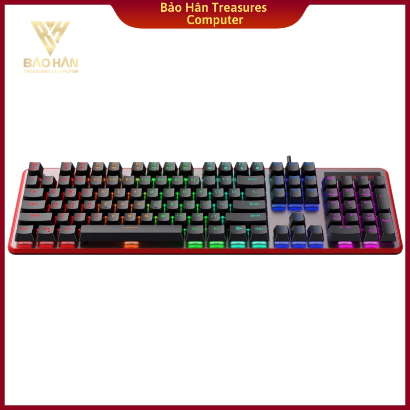 Bàn Phím Cơ Gaming Havit KB870L LED RGB (blue sw) có dây cho Game thủ - Hàng Chính Hãng