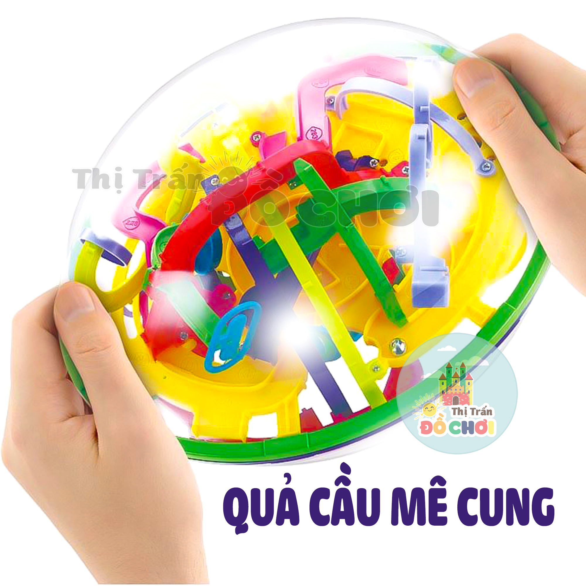 Bộ đồ chơi thông minh phát triển trí tuệ cho bé quả cầu mê cung không gian 3D Magic Maze Ball Kích Thước To 20cm 71-01