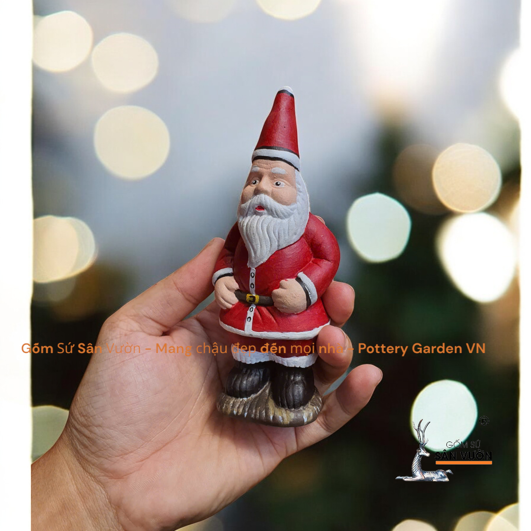 Tượng Gốm Đất Nung Hình Ông Già Noel 5x15cm