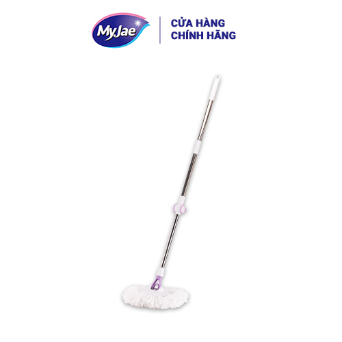 Cây Lau Nhà Đơn MyJae Sợi Microfiber Xoay 360 Độ Phù Hợp Cho Nhiều Loại Thùng Lau 134cm