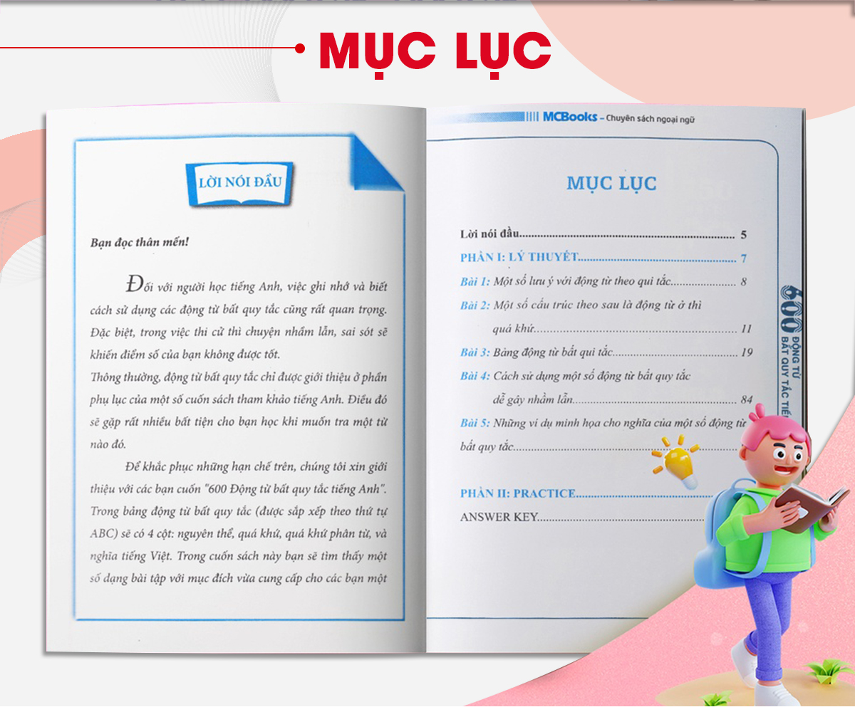 Sách 600 Động Từ Bất Quy Tắc Trong Tiếng Anh Cho Người Học Ngữ Pháp Căn Bản - Học Kèm App Online