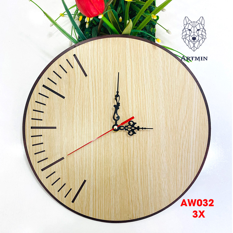 AW032 - Đồng Hồ Gỗ Decor Trang Trí Nhà Cửa – Đồng Hồ Treo Tường Hiện Đại