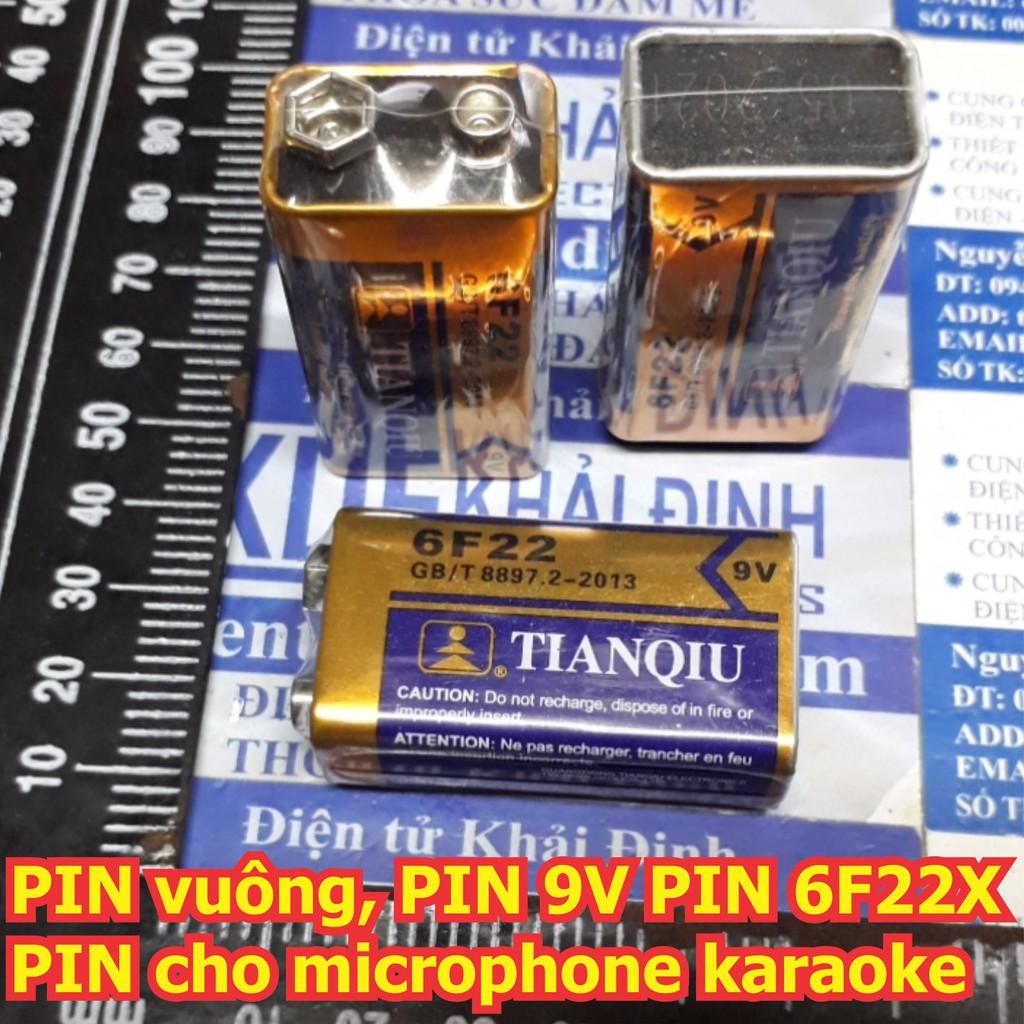 5 viên PIN vuông, PIN 9V PIN 6F22X PIN cho microphone karaoke kde5648