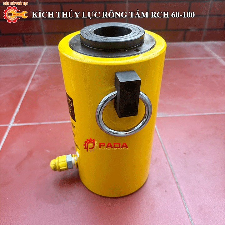 Kích thủy lực rỗng tâm 100 tấn hành trình 75mm - Bảo hành 6 tháng