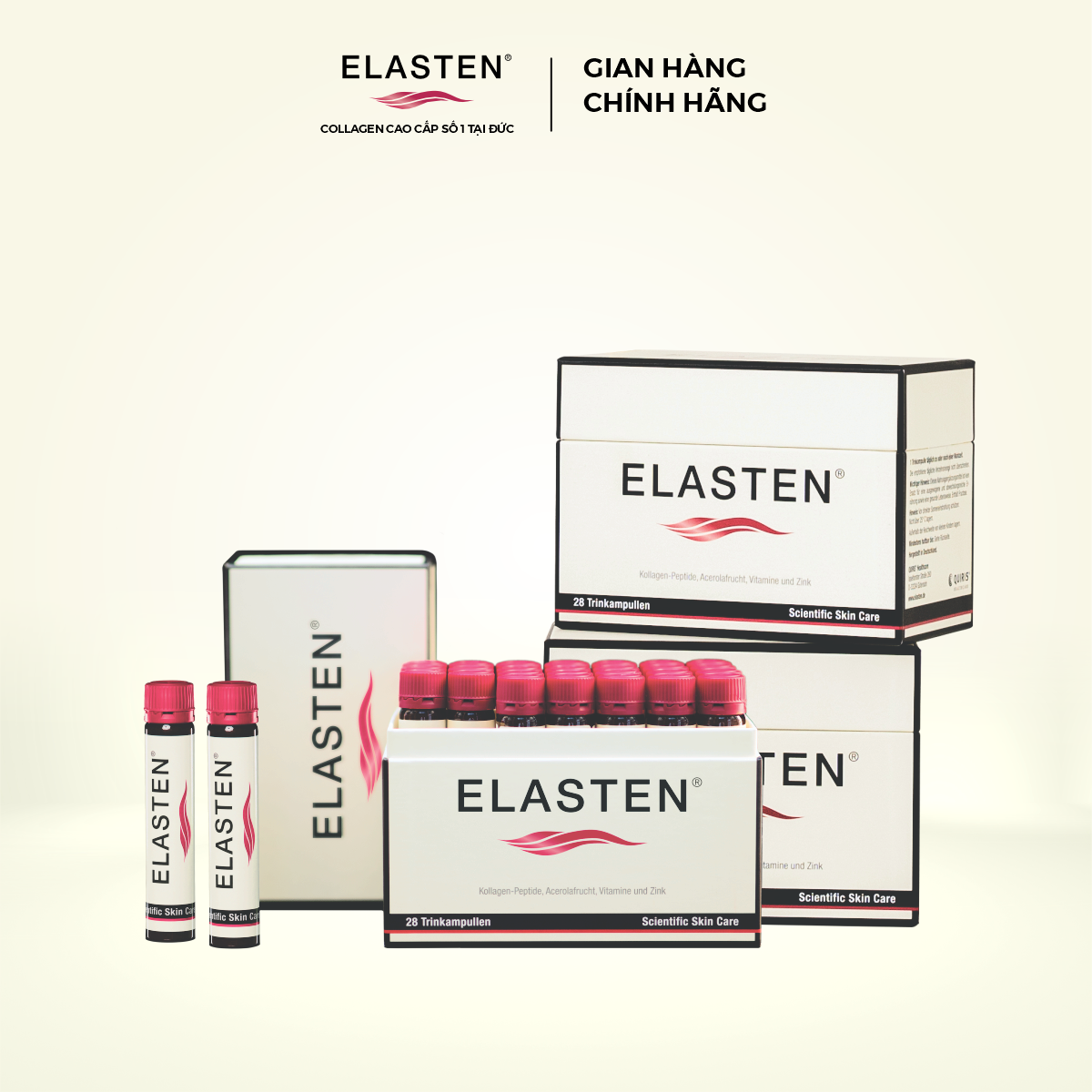 Collagen Elasten - Phiên bản đặc biệt 3 Hộp Giúp Da Căng Mịn, Chống Lão Hóa, Tóc Chắc Khỏe - Collagen Số 1 Tại Đức