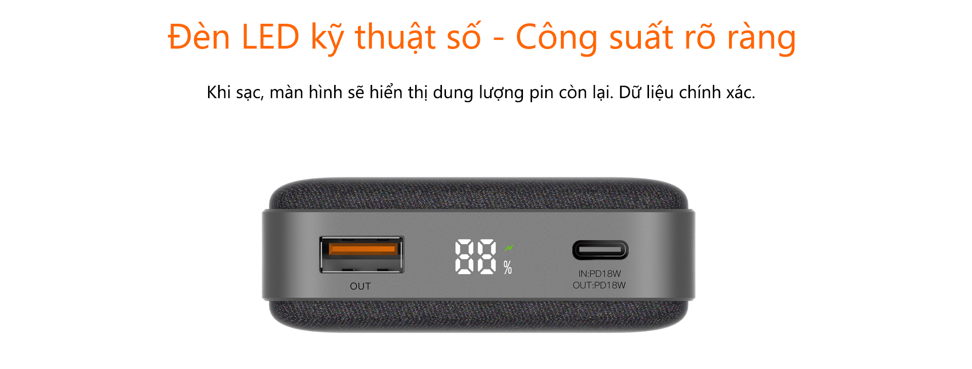 Pin Sạc Dự Phòng Không Dây ELOOP EW35 10.000mAh - Hàng Chính Hãng