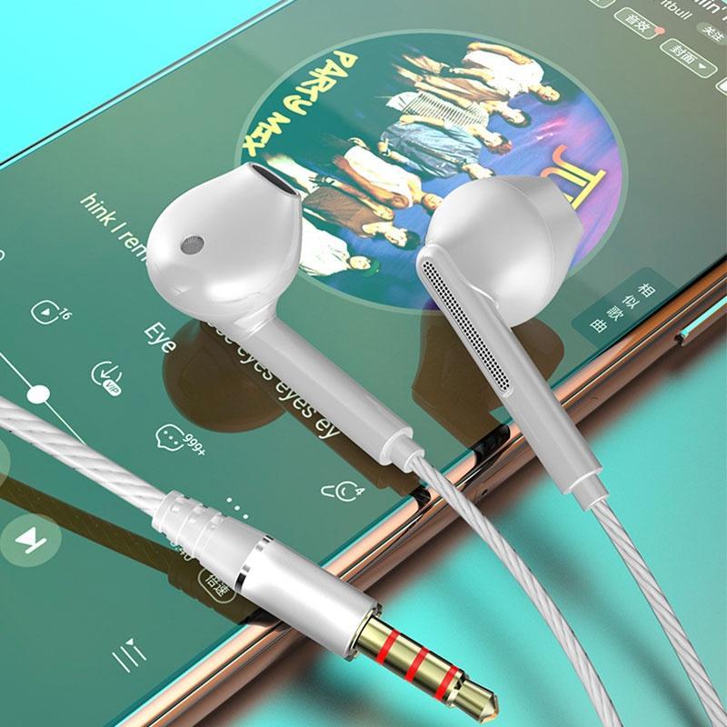 Tai nghe nhét tai có dây và mic âm thanh siêu trầm cho điện thoại