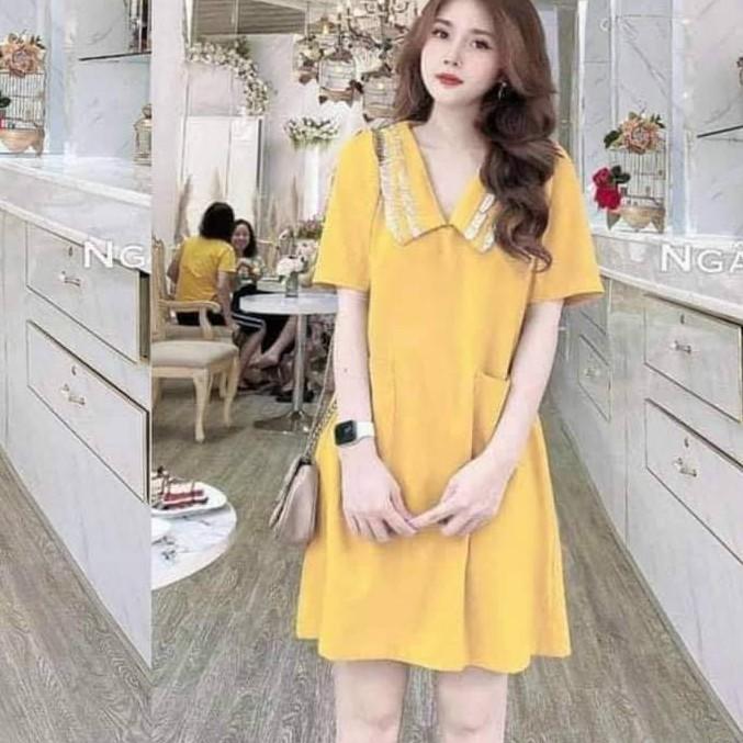 váy bầu cao cấp cực sang chảnhchất lụa siêu siêu mátfrom rộngfree size 43~67kg