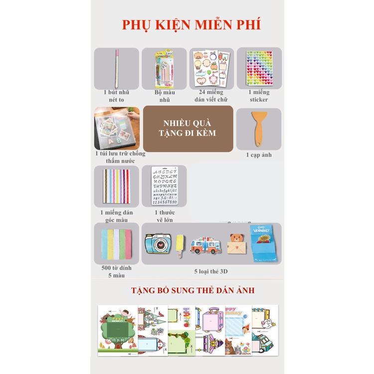 Album ảnh DIY chứa 200-500 ảnh các size lưu lại quá trình phát triển của trẻ, album tự thiết kế với nhiều quà tặng kèm