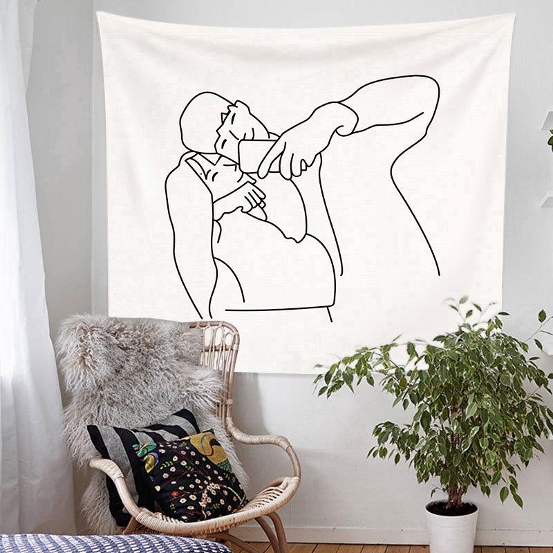 Vải Treo Trang Trí Tường Họa Tiết Độc Đáo Cho Phòng Ngủ/Phòng Khách