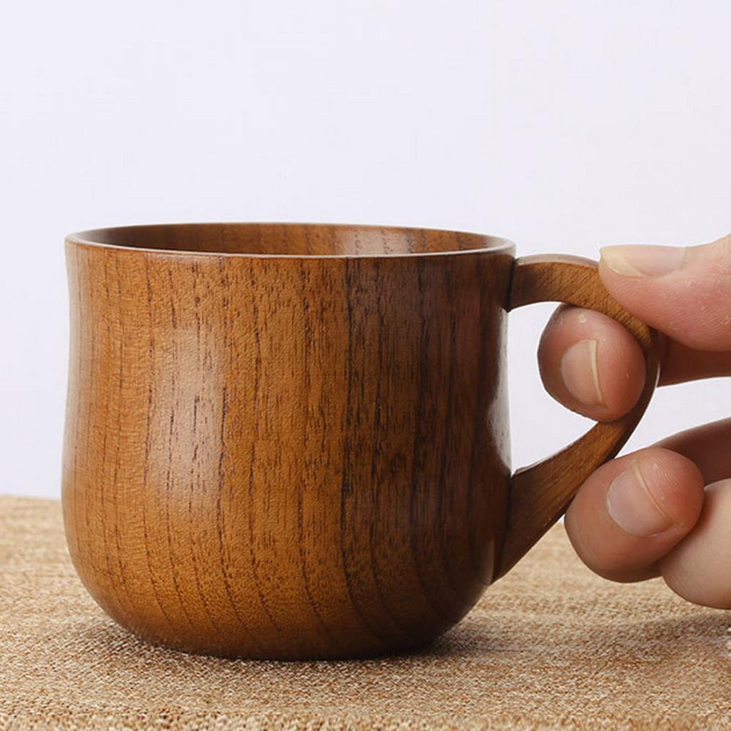 6xJujube Wooden Cup Handmade Coffee Tea Beer Juice Milk Mug Drink 7.5cmx6.8cm