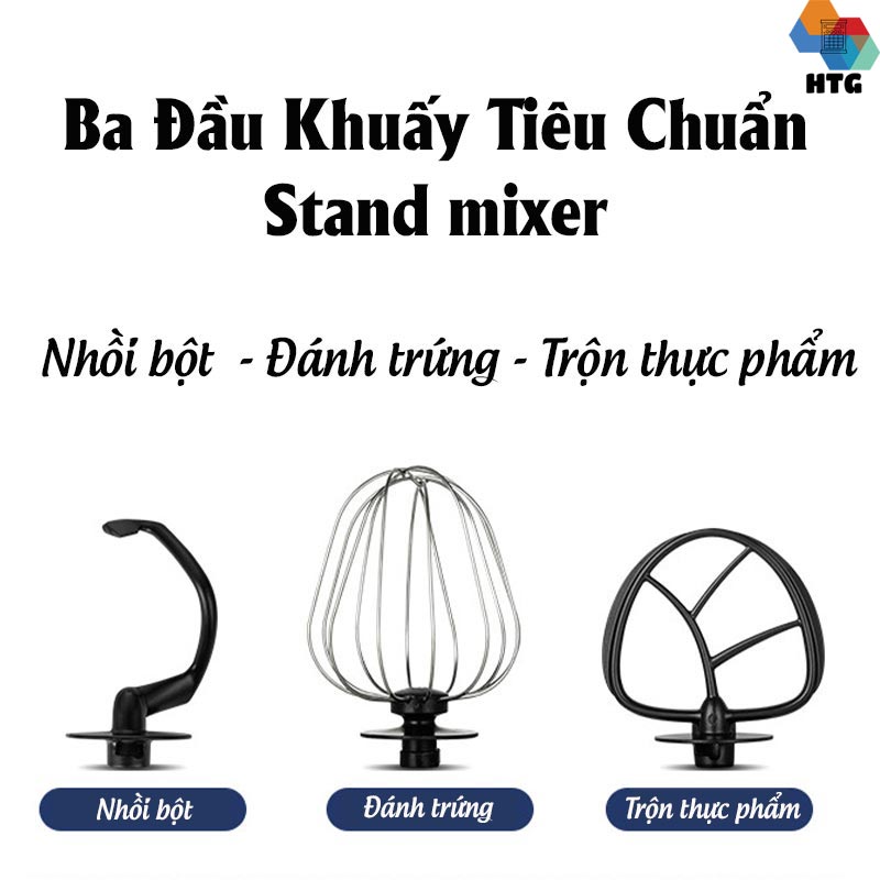 Máy trộn bột, đánh trứng nhà bếp Sohef SC212C phiên bản 9 trong 1, dung tích 7 lít, làm bếp đa năng, hàng chính hãng