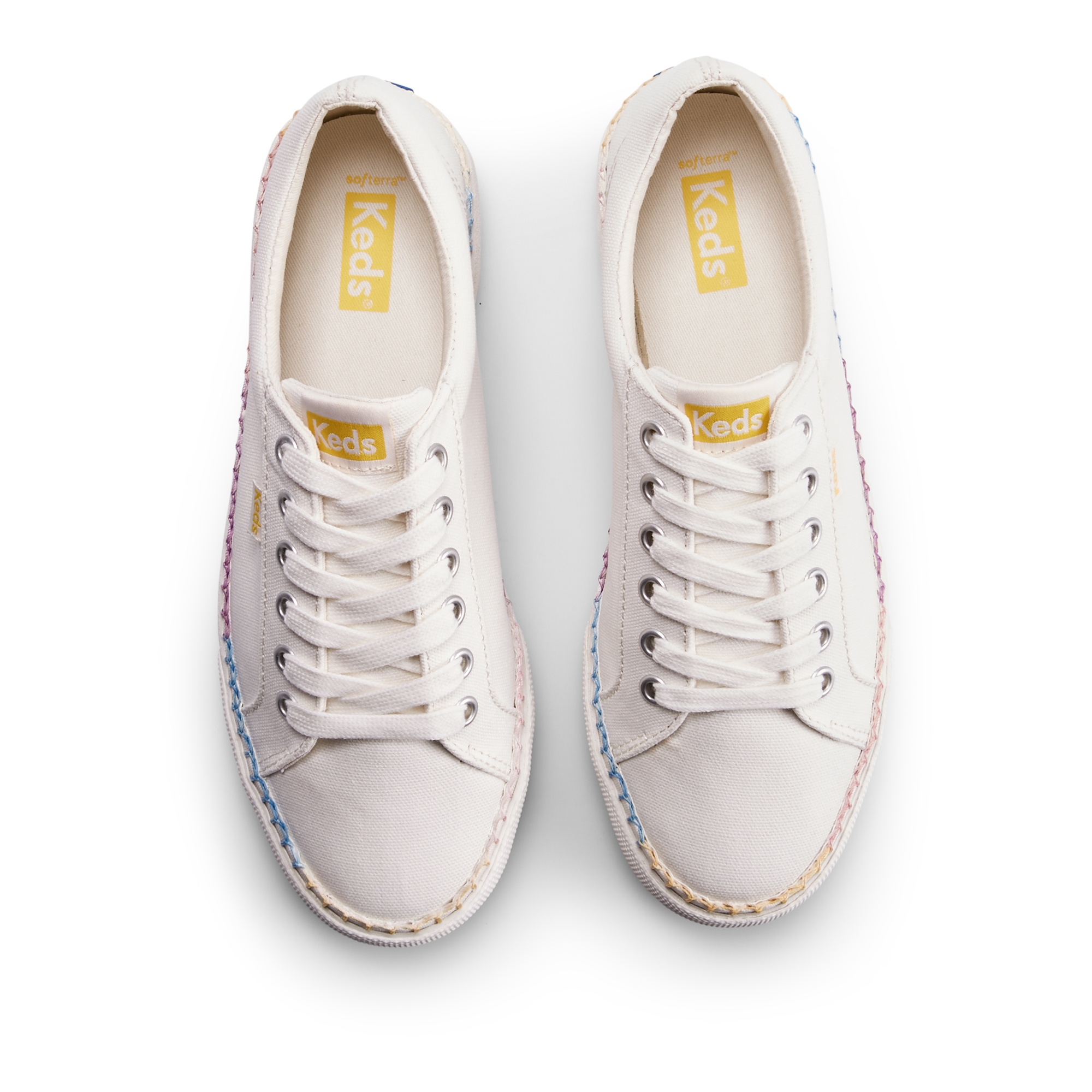 Giày Thể Thao Keds Nữ- Jump Kick Whipstitch Foxing Canvas Cream- KD066305