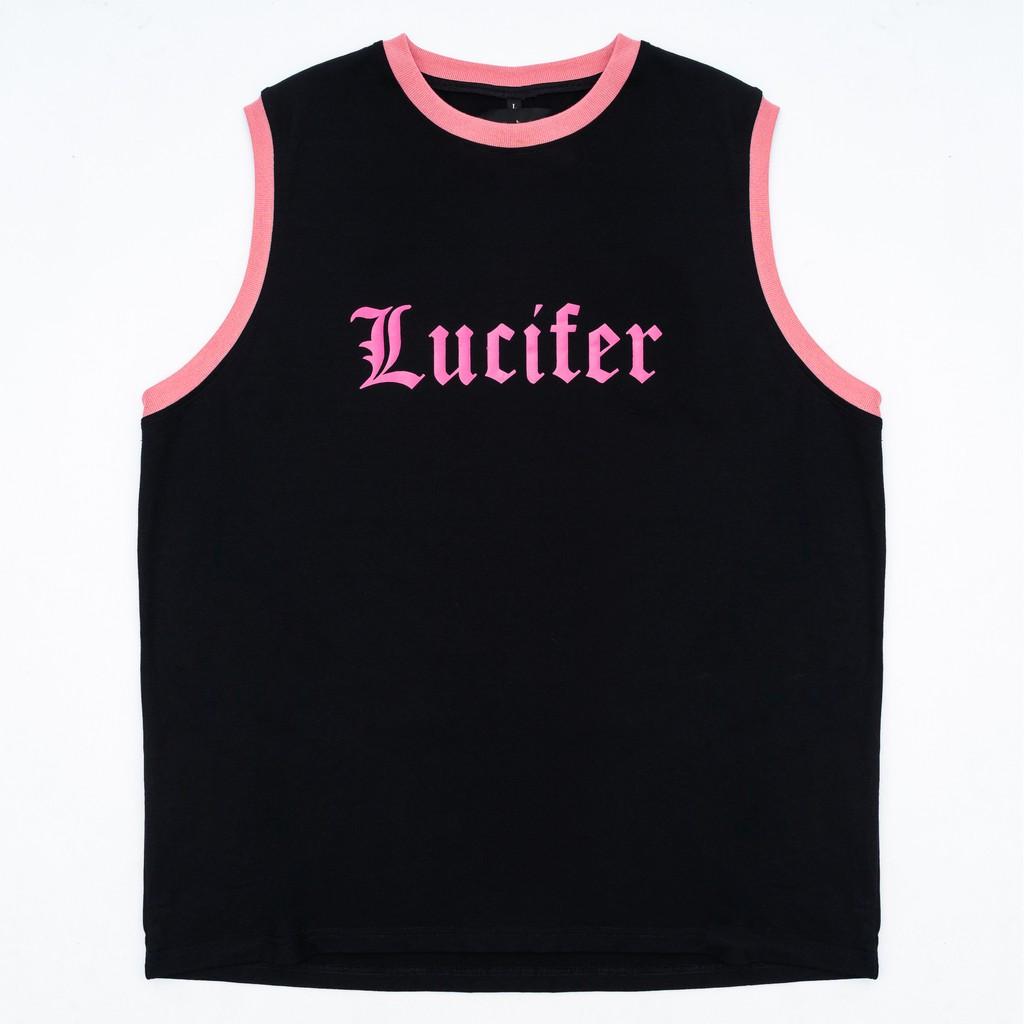Áo thun Nam không tay chữ Lucifer