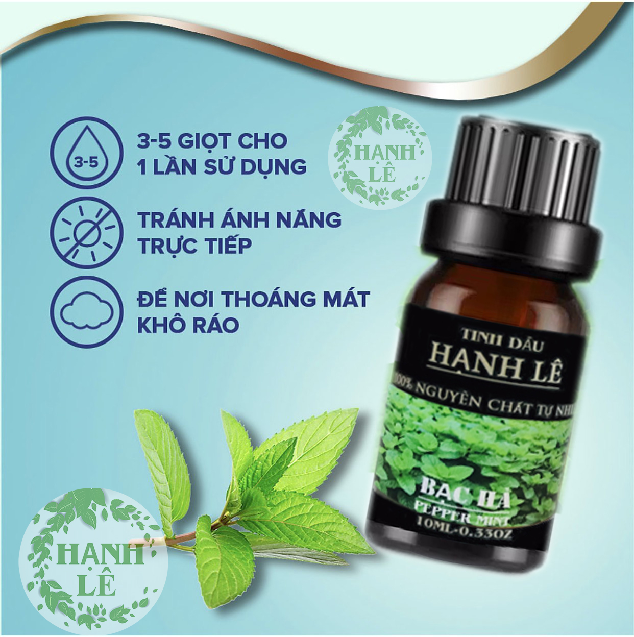 6 CHAI TINH DẦU 100% NGUYÊN CHẤT TỪ THIÊN NHIÊN (10ML): BẠC HÀ - QUẾ - CHANH SẢ - OẢI HƯƠNG - CAM NGỌT - TRÀ XANH