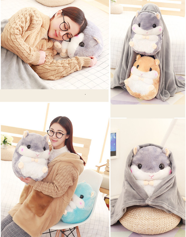 Gối mền chuột hamster 3 trong 1