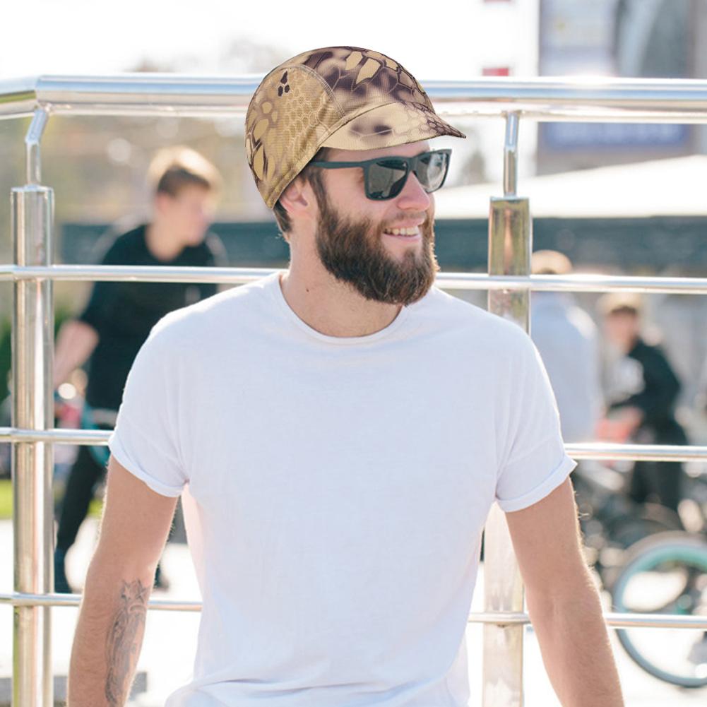 Mũ xe đạp thể thao ngoài trời thoáng khí polyester đi bộ đường dài chạy mũ nắng mũ làm mát nắp sọ thoáng khí Wicking Color: Black