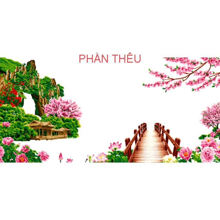 Tranh thêu chữ thập Phong cảnh non nước hữu tình LV3320 - tự thêu