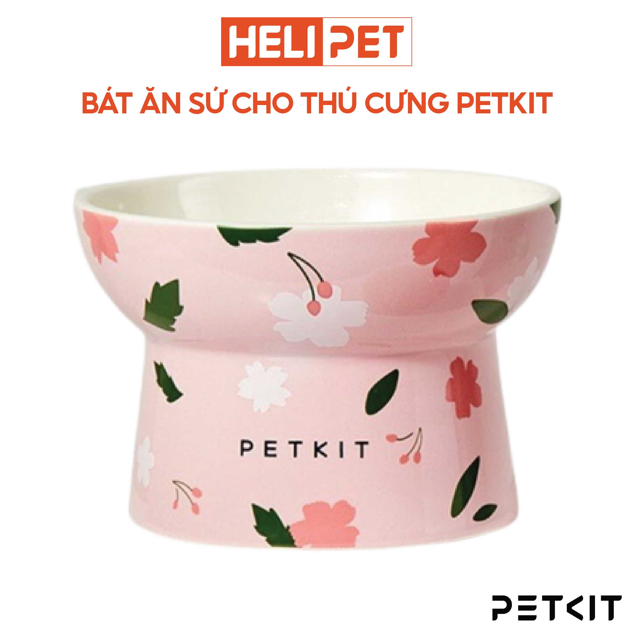 Chén Ăn, Bát Ăn Cho Chó Mèo Chống Gù Làm Từ Gốm Sứ Cao Cấp Ceramic Petkit Cera Spot- HeLiPet