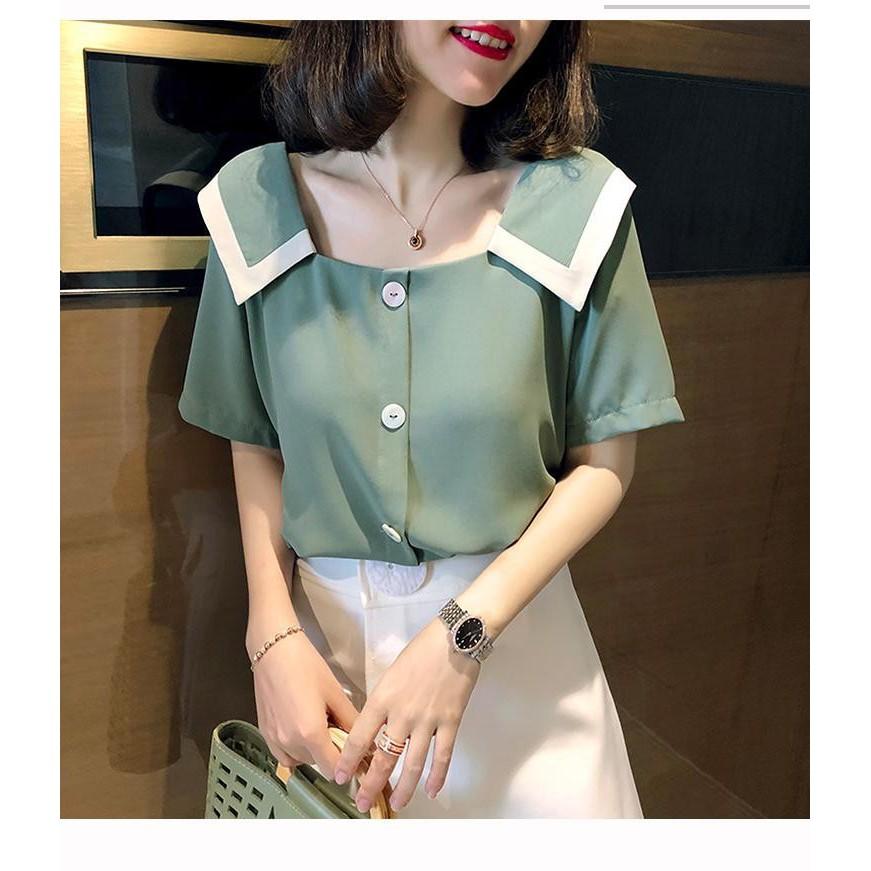AÓ CỔ SEN PHỐI VIỀN CỔ HOTTREND