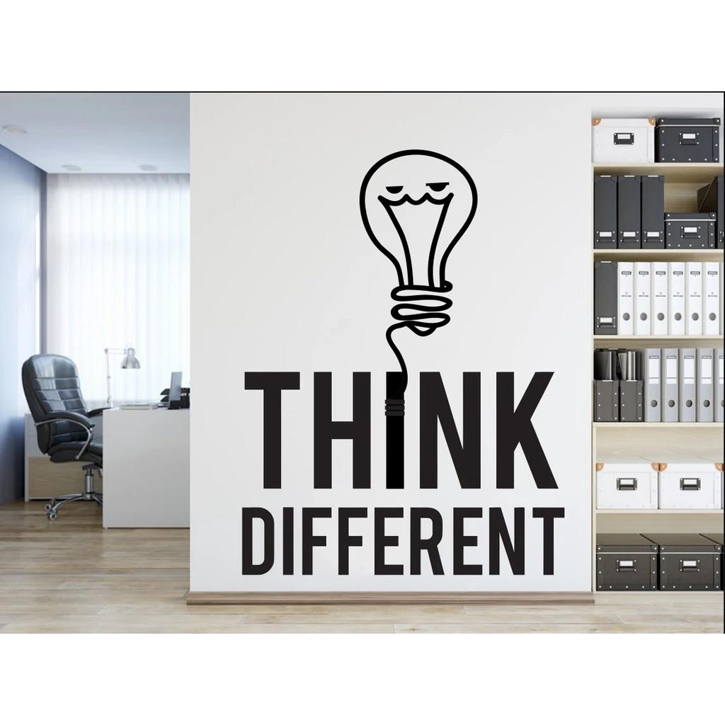 Decal Trang Trí Văn Phòng Tiếng Anh "THINK DIFFERENT" Decal Dán Tường Cao Cấp AmyShop