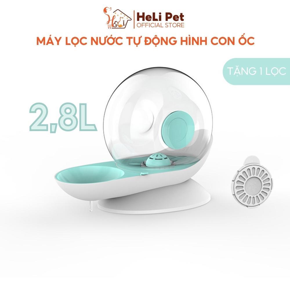 Máy lọc nước tự động hình con ốc cho chó mèo Máy Uống Nước Cho thú cưng - HeLiPet