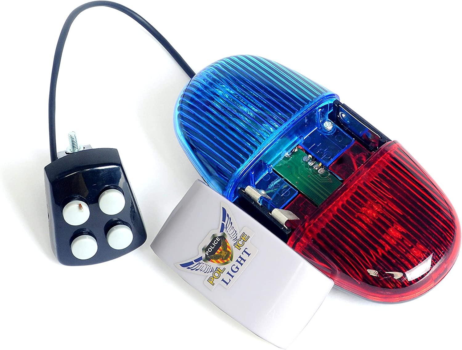 6 Đèn LED Xe đạp Xe đạp leo núi Âm thanh cảnh sát, 4 Còi điện tử âm thanh