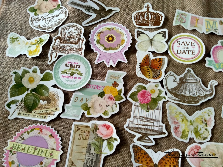 Sticker trang trí scapbook die cut