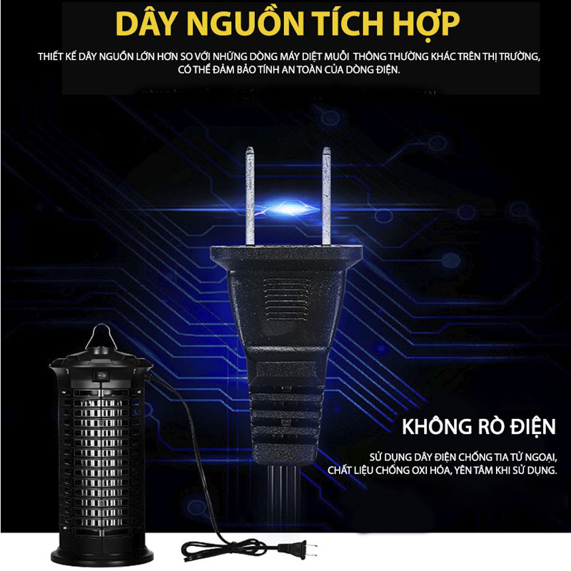 Đèn Diệt Côn Trùng, Đèn Bắt Muỗi Chuyên Dụng SeaSy SS68, Kiêm Đèn Led Ngủ, Vận Hành Êm Ái, Không Gây Tiếng Ồn, Không Gây Mùi, An Toàn Sử Dụng, Tiêu Diệt Côn Trùng, Muỗi Cả Ban Ngày Và Ban Đêm – Hàng Chính Hãng