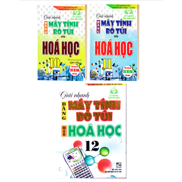 Sách - Combo giải nhanh bằng máy tính bỏ túi môn hóa học 10,11,12 (bộ 3 cuốn) ( HA)