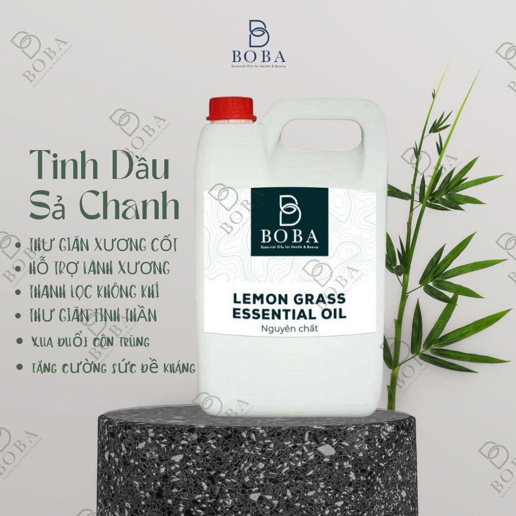 Tinh Dầu Sả Chanh BOBA Thơm Phòng, Khử Côn Trùng Chai Nhôm, Chai Nhựa Dung Tích 250,500 & 1000ML - BOBA NATURALS