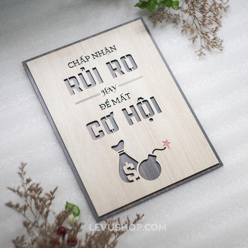 Tranh treo tường văn phòng LEVU121: Chấp nhận rủi ro hay để mất cơ hội