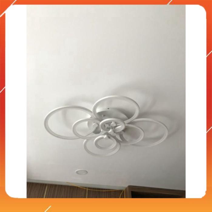 Đèn Mâm Led Ốp Trần 8 Cánh Hình Hoa Trang Trí Phòng Khách,Ngủ, Phân Tầng 3 Chế Độ Ánh Sáng
