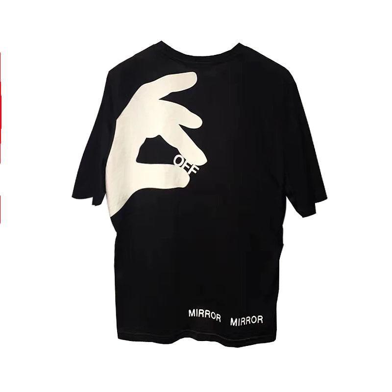 Áo thun oversize nam nữ off white Finger 2020 chất liệu vải tốt cotton M L XL màu đỏ Trumunisex aothununisex aophongnam