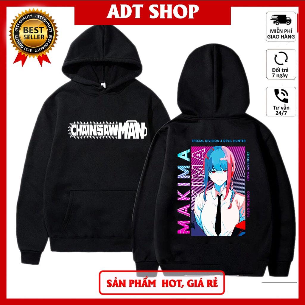 Bst Áo Hoodie in hình anime Chaisaw Man mẫu áo Makima ADT Shop độc đẹp