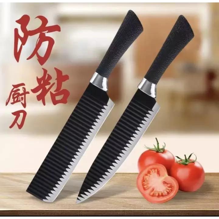 Bộ 3 dao thép không gỉ gợn sóng chống dính siêu bén