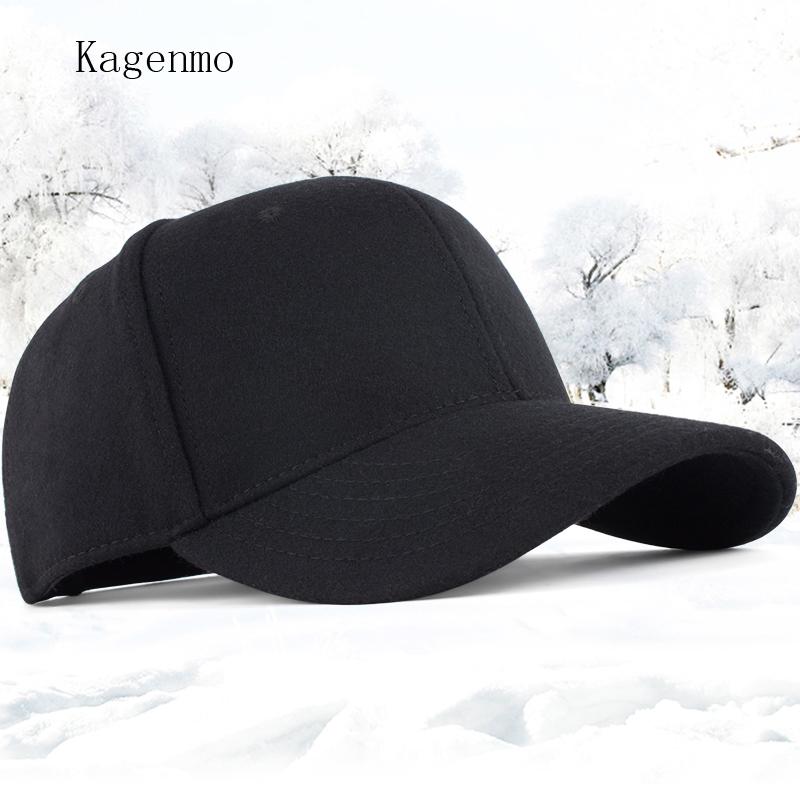 Kagenmo Nam Mùa Đông Ấm Mũ Nón Nam Len Mũ Bóng Chày Mùa Đông Bộ Đội Người Cao Tuổi Mùa Thu Đông Cotton Mũ Dành Cho người Đàn Ông