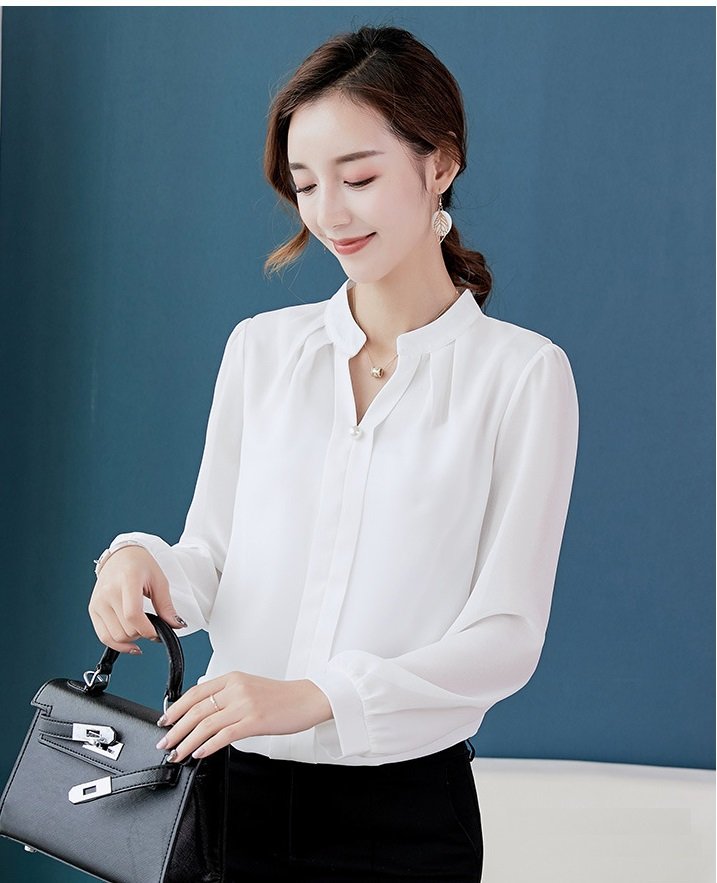 Sơ mi trắng cổ V Haint Boutique sm67