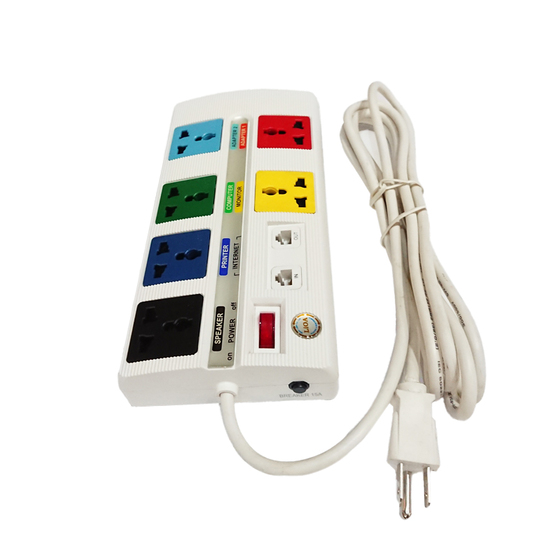 Ổ cắm điện đa năng chính hãng LIOA ( 6 ổ +1 công tắc) dây 3m 6 OFFICE-3W màu trằng