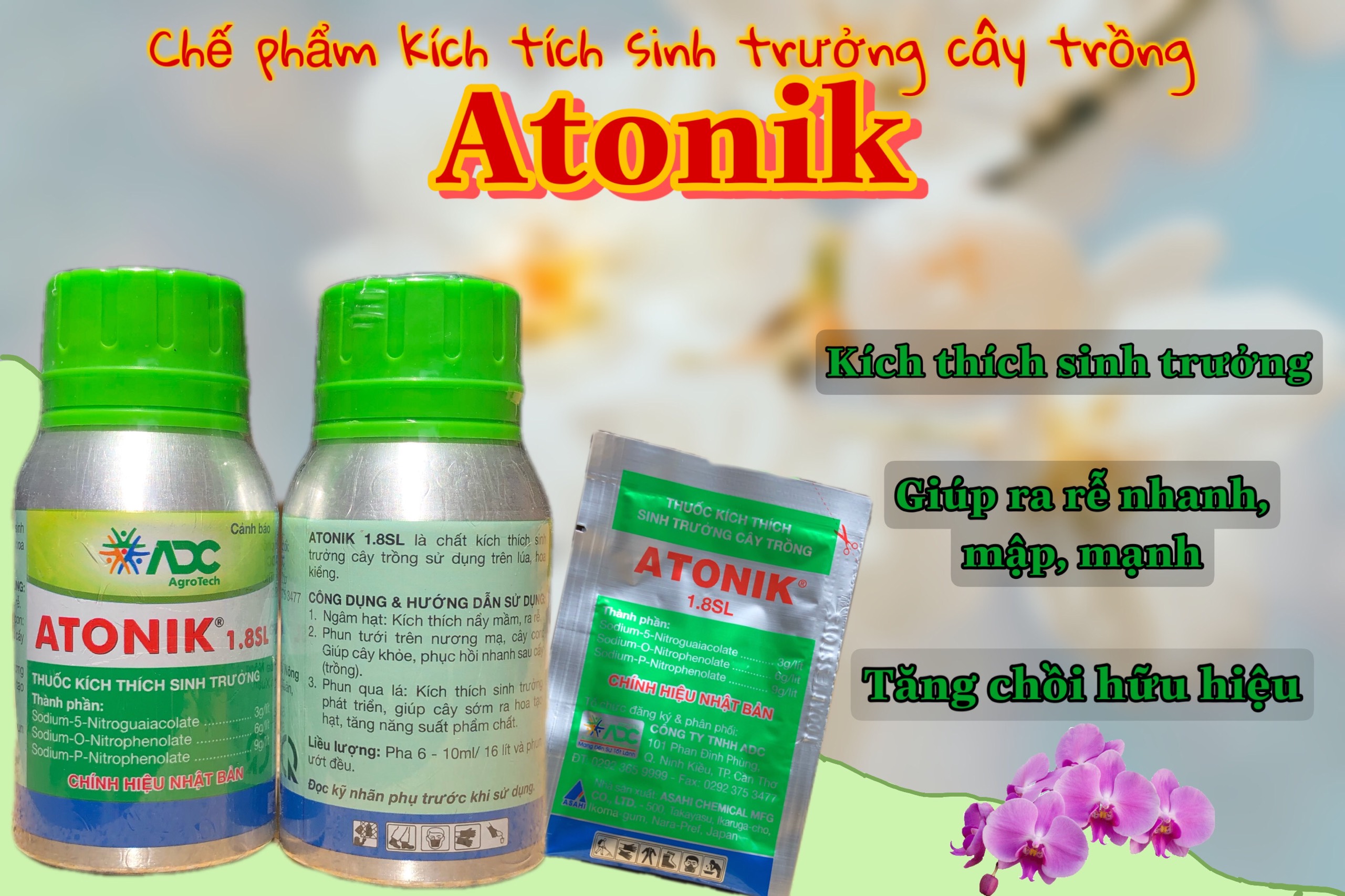 Atonik Kích sinh trưởng, ra rễ, nảy chồi